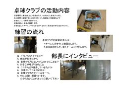 卓球クラブの紹介