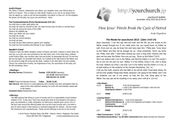 How Jesus` Words Break the Cycle of Hatred