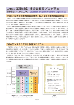 JABEE 基準対応 技術者教育プロ グラム