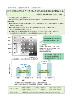 液化炭酸ガス気化方式を用いたCO2局所施用による増収効果