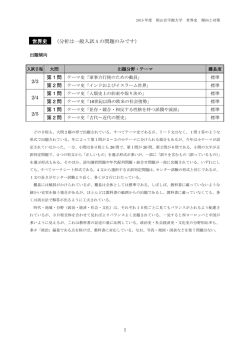 世界史 - 椙山女学園大学 入試情報