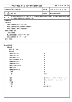 平成27年度 第1回 樹木医PR活動の記録