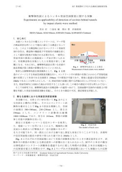 衝撃弾性波によるトンネル背面空洞探査に関する実験 Experiments on
