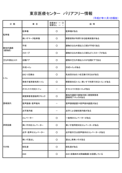 東京医療センター バリアフリー情報（PDF）