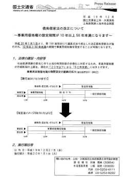 事業用借地権の設定期間が ー0年以上 50 年未満になります