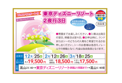 東京ディズニーリゾート 19,500円 18,500円 17,500円