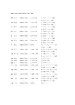 物質電子化学専攻教員の新学院所属先 菅野 了次 物質理工学院 応用