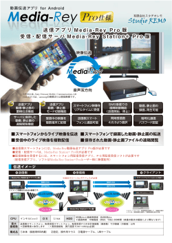 Media-Rey動画アプリ Pro仕様 パンフレット Ver1.32