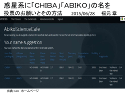 "CHIBA""ABIKO"の名を-投票のお願いとその方法