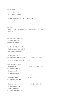 不定詞の構文