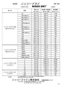 乾燥剤 ニッソードライ - ニッソーファイン株式会社
