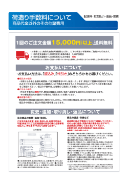 荷造り手数料について