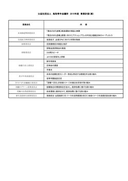 公益社団法人 鳥取青年会議所 2015年度 事業計画（案）