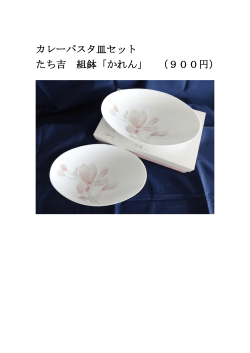 カレーパスタ皿セット たち吉 組鉢「かれん」 （900円）