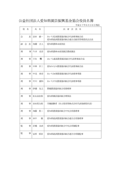 公益社団法人愛知県園芸振興基金協会役員名簿