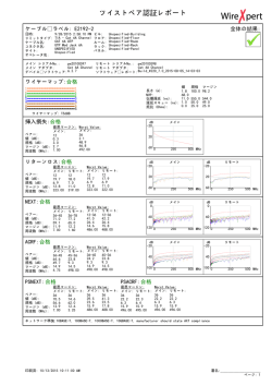 試験結果サンプル（パッチコードCat5e）