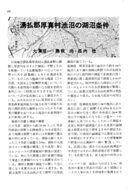 勇払郡厚真村池沼の湖沼条件