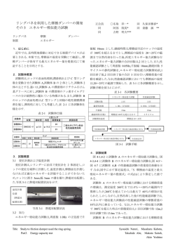 リングバネを利用した摩擦ダンパーの開発 その 3 エネルギー吸収能力試験