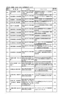 ポスター発表：12:00-12:55，30号館ロビーにて