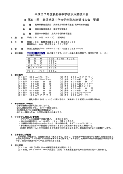 要項 - 長野県中学校体育連盟水泳専門部