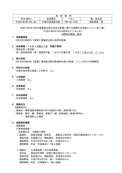 資 料 提 供 月日(曜日) 担当課名 TEL 職・担当者 平成27