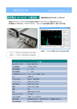 MCA2318 SinmatrikX Co.,Ltd. 新製品 MCA5105 の廉価版！