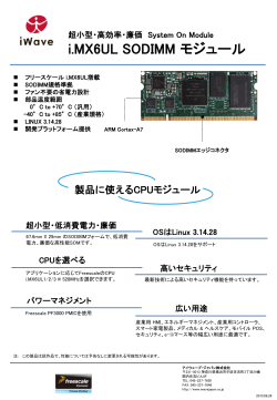 i.MX6UL SODIMM モジュール - アイウェーブ・ジャパンへようこそ