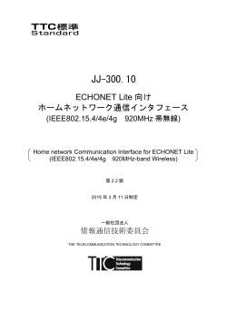 JJ-300.10 - TTC 一般社団法人情報通信技術委員会