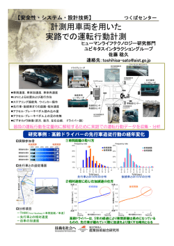計測用車両を用いた 実路での運転行動計測