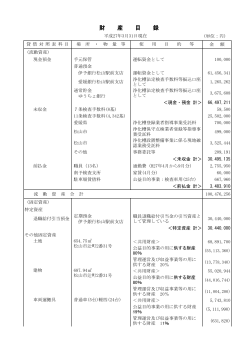 財 産 目 録 - 愛媛県知事指定検査機関 公益社団法人 愛媛県浄化槽協会