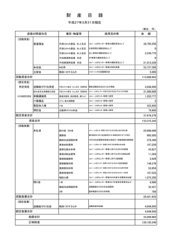 財務目録（PDF）