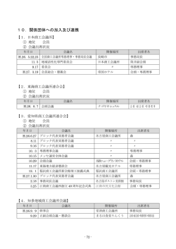 10．関係団体への加入及び連携