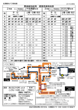 舞洲緑地前発 標準発車時刻表 3系統 ロッジ舞洲経由