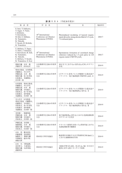 講演リスト - 公益財団法人豊田理化学研究所