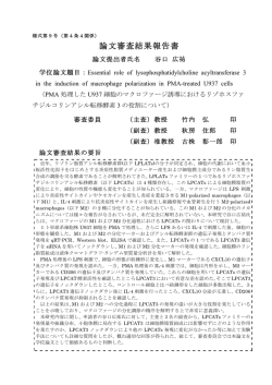 論文審査結果報告書
