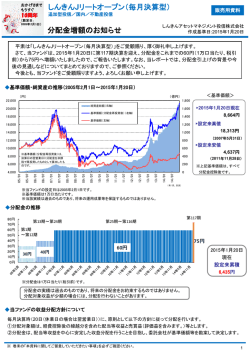 分配金増額のお知らせ - しんきんアセットマネジメント投信