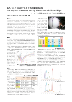 単色パルス光に対する明所視網膜電図応答 The Response of Photopic