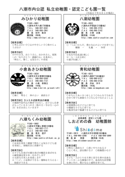 H27 八潮市内私立幼稚園・認定こども園一覧.