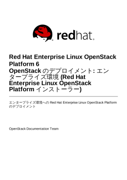 エンタープライズ環境 (Red Hat Enterprise Linux OpenStack Platform