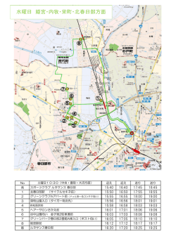 水曜日 姫宮・内牧・栄町・北春日部方面