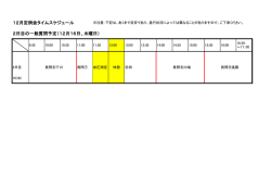 2日目の一般質問予定（12月16日、水曜日） 12月定例会タイム