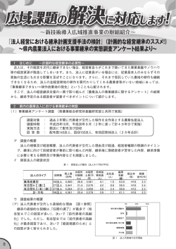 法人経営における継承計画支援手法の検討