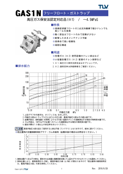高圧ガス保安法認定対応品(※1) / ～4.5MPaG フリーフロート・ガ