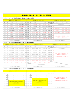 第9回プルミエール（U－13）カップ日程表