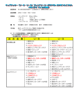 試 合 会 場 U－9 U－8