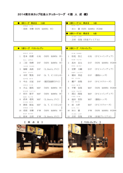 ベストイレブン - 鹿児島県社会人サッカー連盟