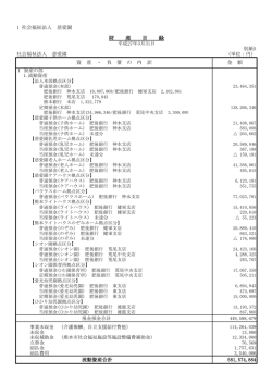 財産目録（別紙5） - 社会福祉法人 慈愛園