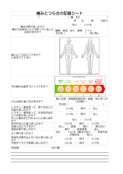 痛みとつらさの記録シート