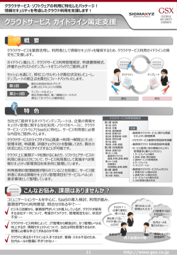 クラウドサービスガイドライン策定支援(※1)