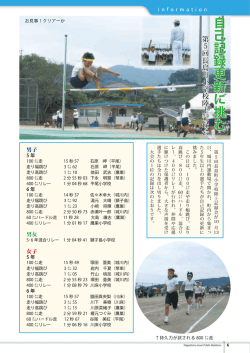 自 己 記 録 更 新 に 挑 む